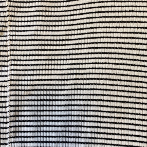 Black and white striped soft v neck blouse - Picture 6 of 6